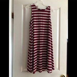 Sleeveless Printed Jersey Swing Dress